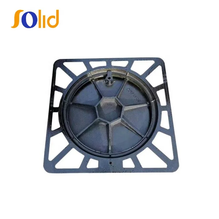 BS EN124 Cast Ductile Iron Manhole Cover GGG500-7 With Frame For Construction
