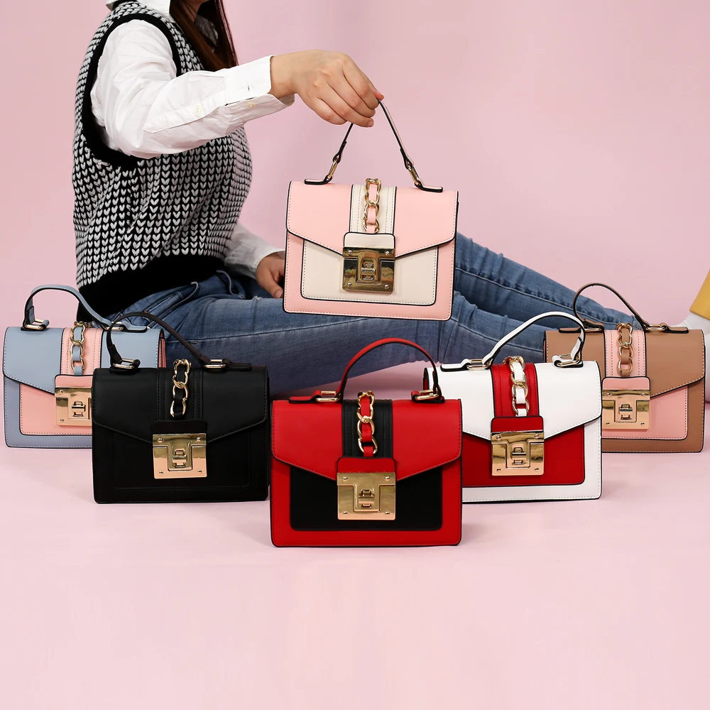 

Hot Selling New Popular Fashion Trends Ladies Bags Ladies Handbag Pu Leather Women Handbags Luxury Small Square Bag Ladies Bags, 6 colors