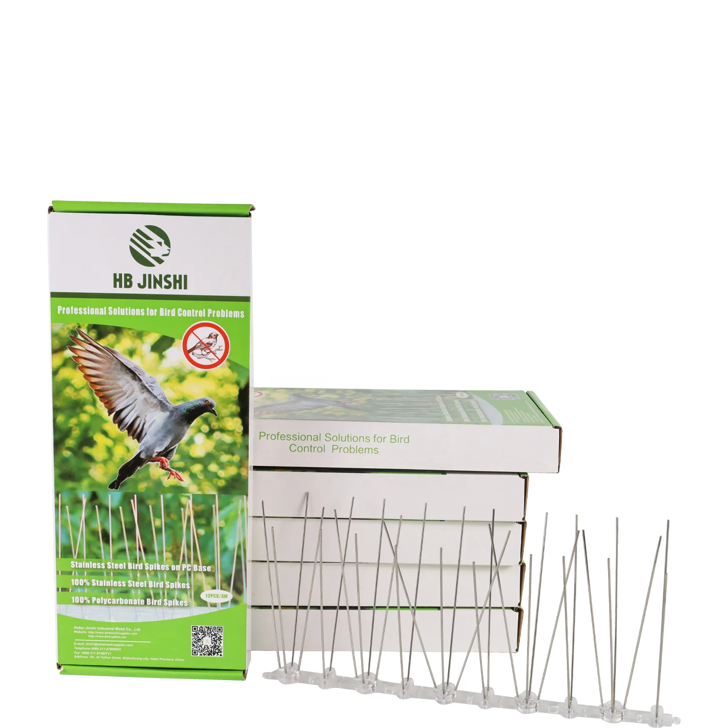 

3 Meters gift box 25 cm strip 304 Stainless Steel Anti Bird Spikes, White