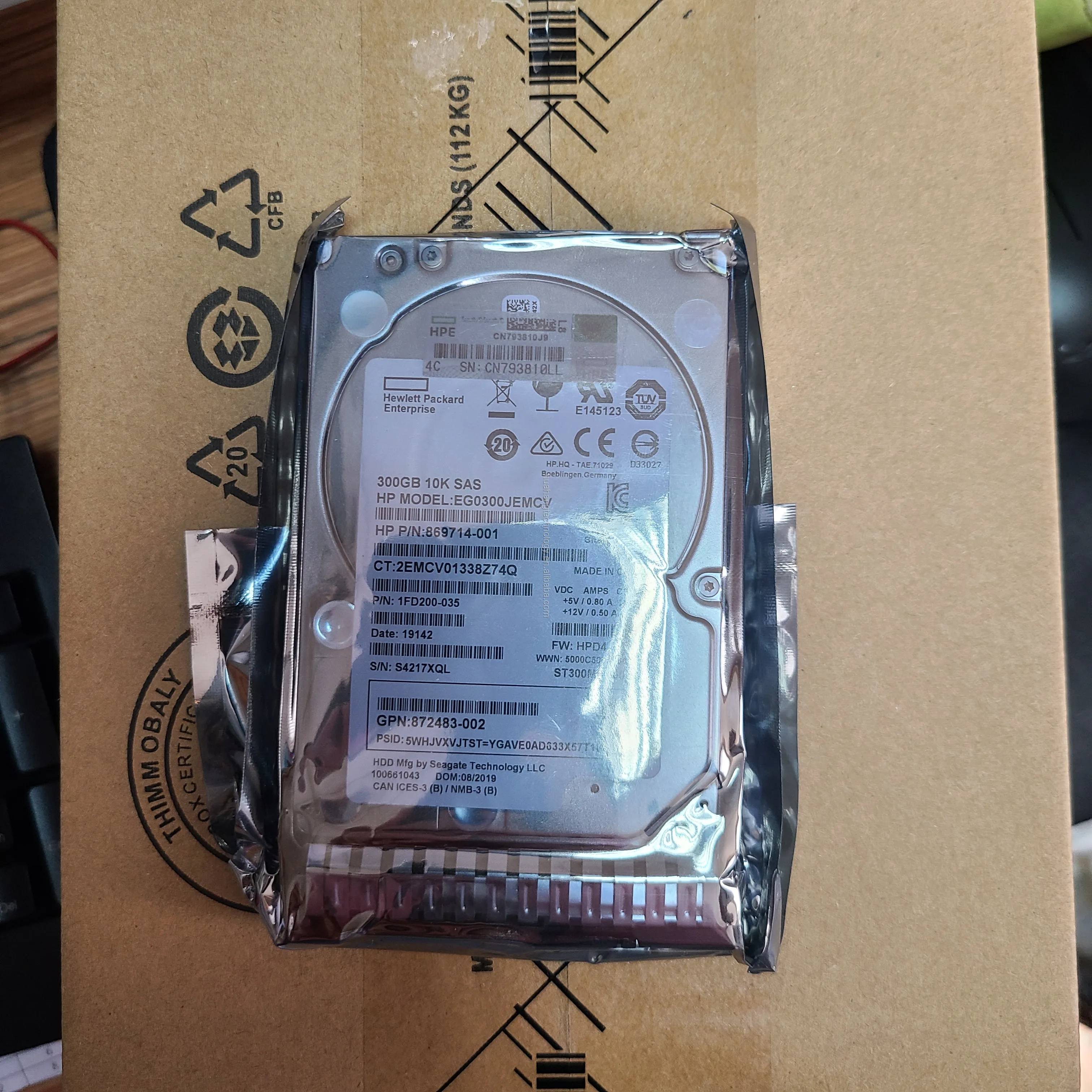 

HPE Hard Drive with 300GB 15000RPM SAS 3.5in 12Gb HDD