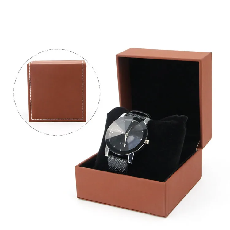 
Factory Direct Sale PU Leather Single Watch Display Watch Box With Pillow 