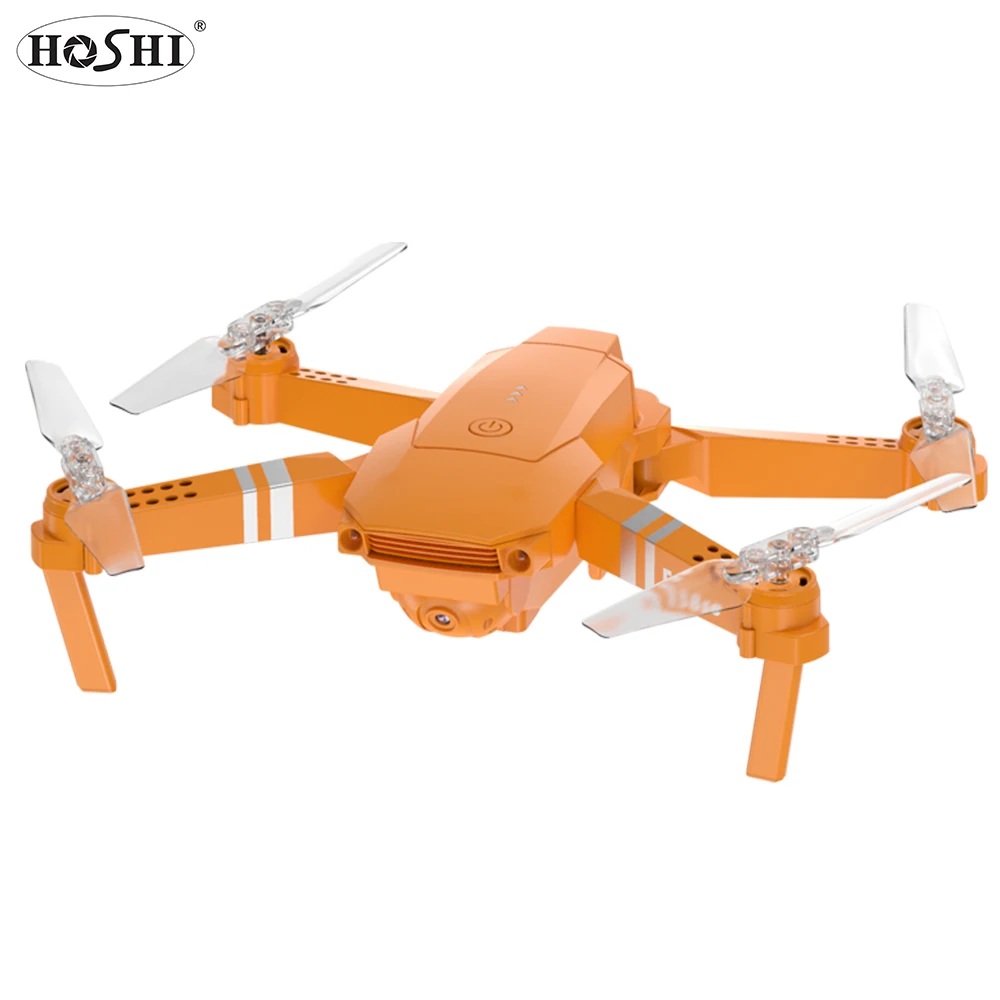 

HOSHI Eachine E58se Pocket Drone Selfie Dron 4K WIFI FPV Drone High Hold Mode Foldable Quadcopter for Kids, Black / orange