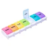 Pill Organizer, Weekly Push Button Pill Case, 7 Day Pill Box for Vitamins Fish Oils Supplements