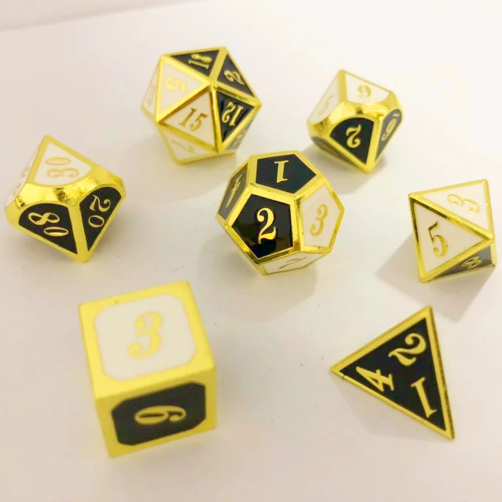 

Special Design Widely Used Custom Logo Game And Party Polyhedral Metal Dice Set, Purple with blue