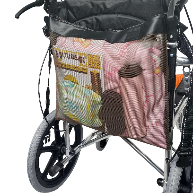 Universal Mesh Wheelchair Back Pouch Organizer Backpack Storage Bag