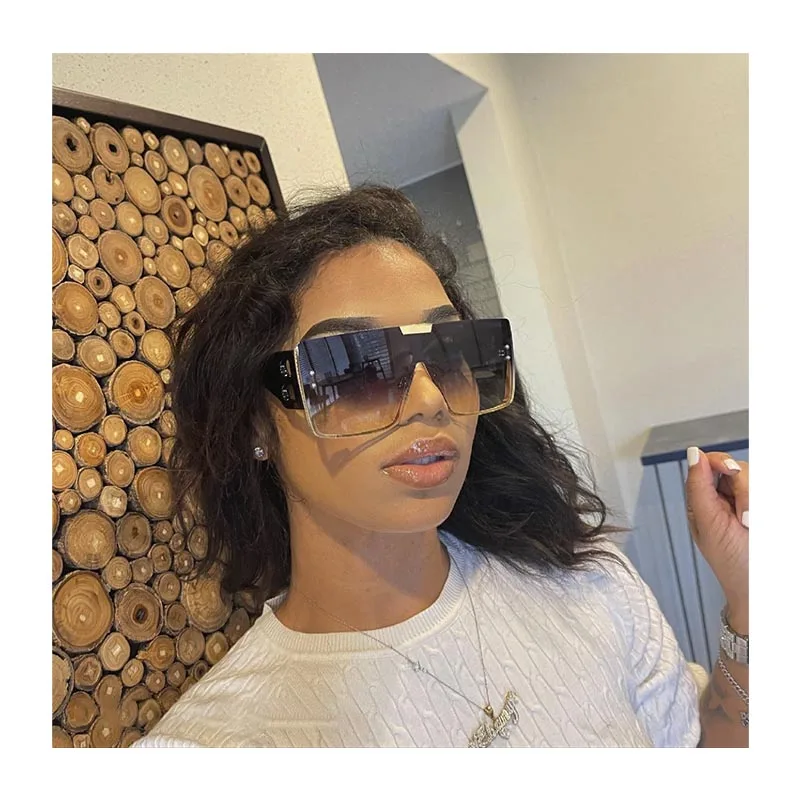 

DARSIN Eyewear New Big Thick Frame Oversized Square Rimless Women Men Shades Sunglasses 2021
