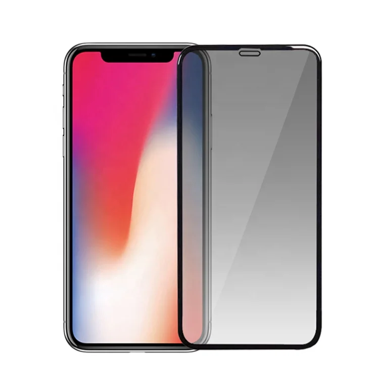 

Front HD Side Anti Peeping Screen Protector For Iphone 12 Anti finger print 9H Tempered Glass For Iphone 11 pro, Black/transparent