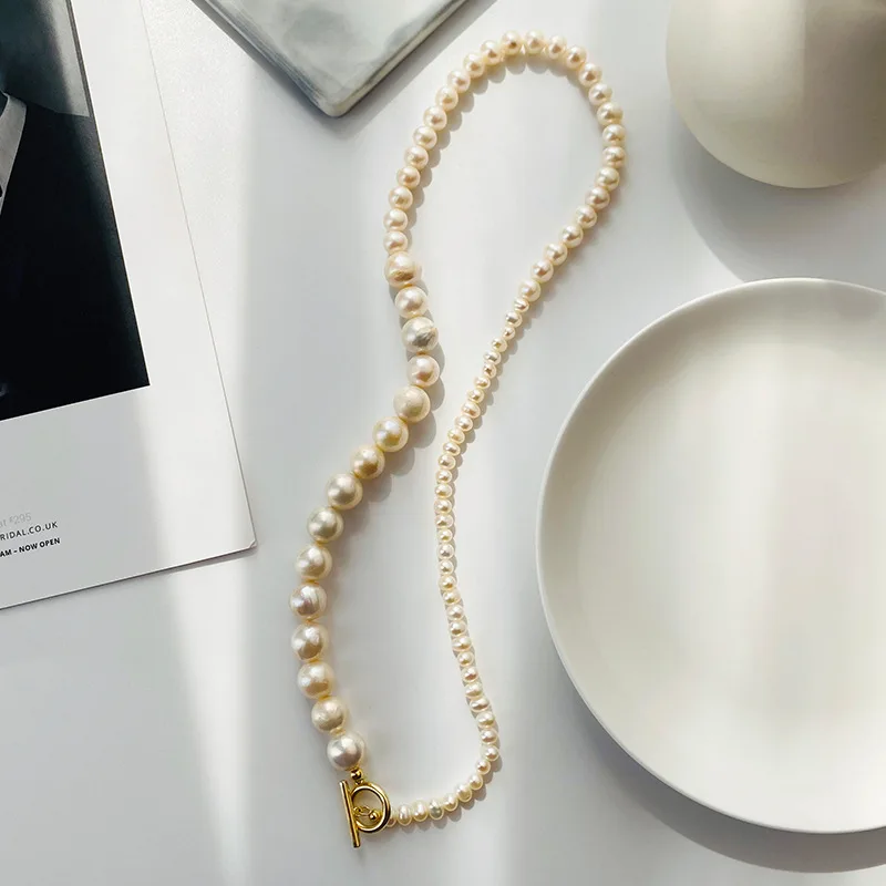 

Multi Stone Retro Pearl Gold Plated Sterling Silver New Luxury Pearl Necklaces