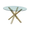 Nordic Furniture 12mm Tempered Glass Modern Round Dining Table