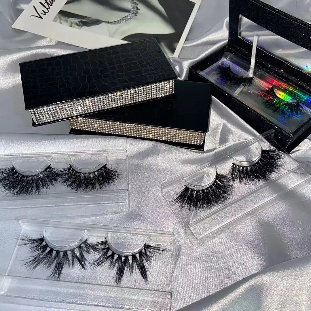 

Wholesale New customized High Quality Mink Eyelash pestanas false lashes vendor packaging box private label 3D mink eye lashes, Natural black