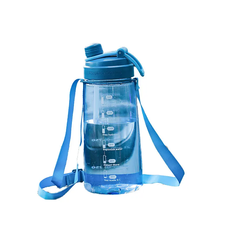 

Portable Large capacity sports bottles straw fitness plastic space waterbottle Custom logo, Multiple colors