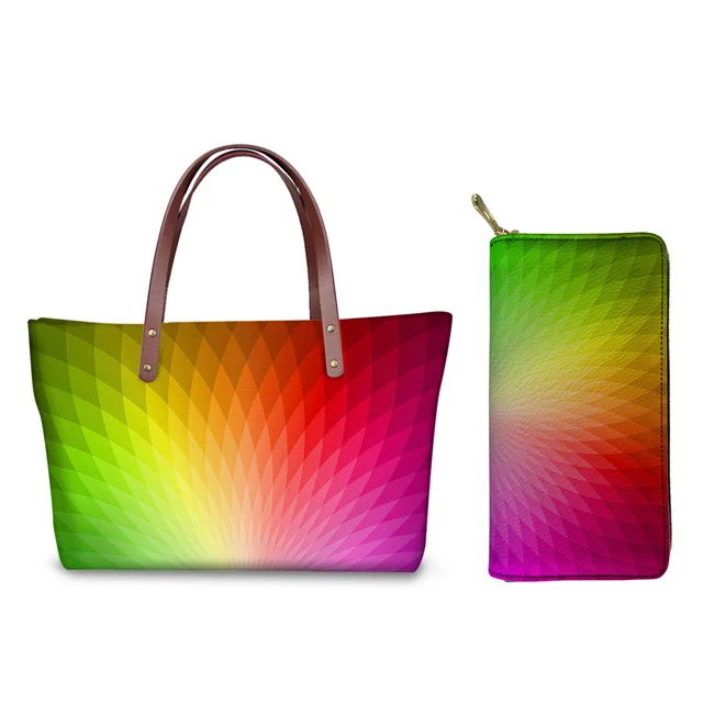 

Women design handbag ladies rainbow art female casual bag black art girl magic wallet messenger bag one main wholesale price, Customized color