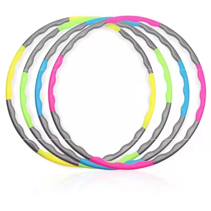 

Premium PP Hula Material Wave Design Plastic Fitness Hoop Stainless Steel Hula Ring Weighted Hoops For Adults, Customized color