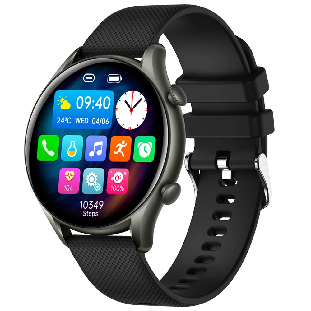 

Valdus AI Voice Assistant Round Screen 1.32 Inch HD Colorful 2.5D Answer Incoming Call KT60 Smartwatch Smart Watch