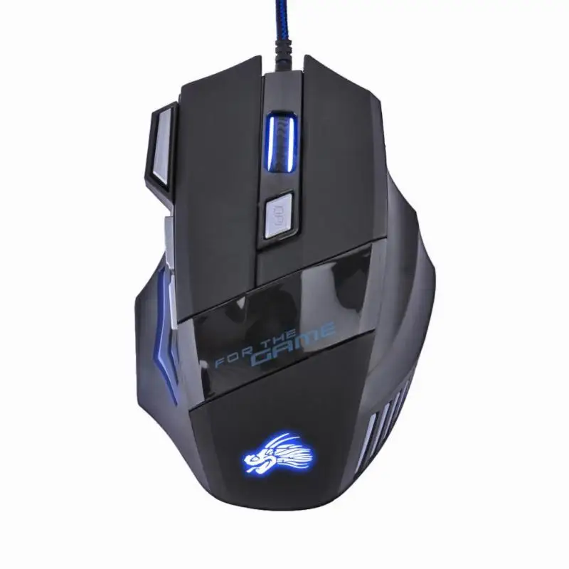 

7 Buttons 5500 DPI LED Optical USB Wired Gaming Gamer Computer Mouse for computer laptop desktop PC