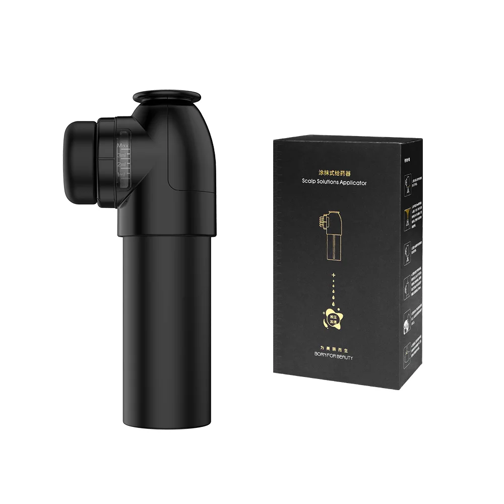 

Beauty Salon Hair Growth Comb Massage Brush Hair liquid Applicator, Black