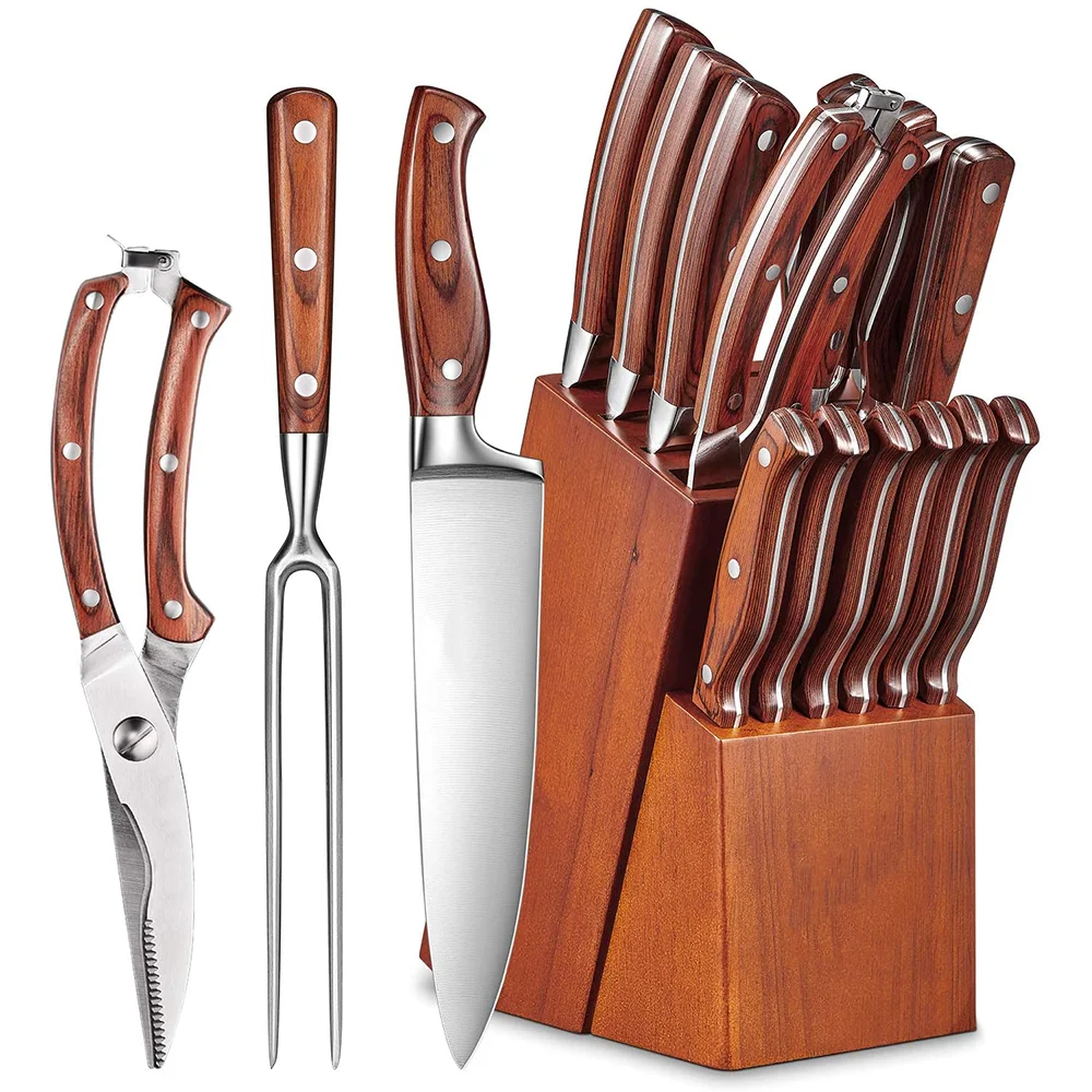 

Hot sale 3cr15 pisau chef kitchen utility sets cooking butcher stainless steel kitchen knives, Custom color
