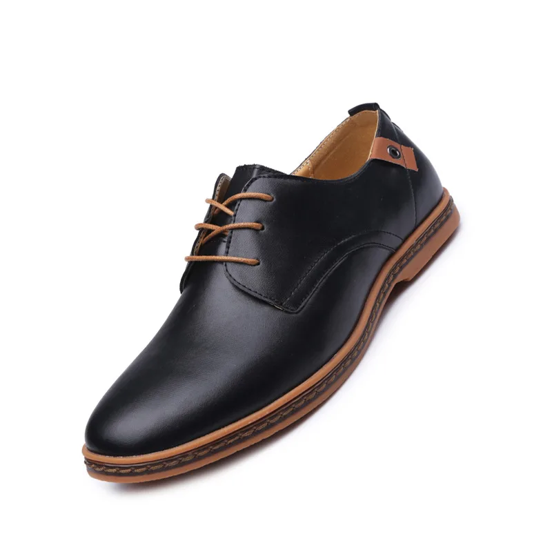 

Leather Shoes Men's Fashion Lace Business Wedding Casual Comfortable Male Suit Shoes Comfortable