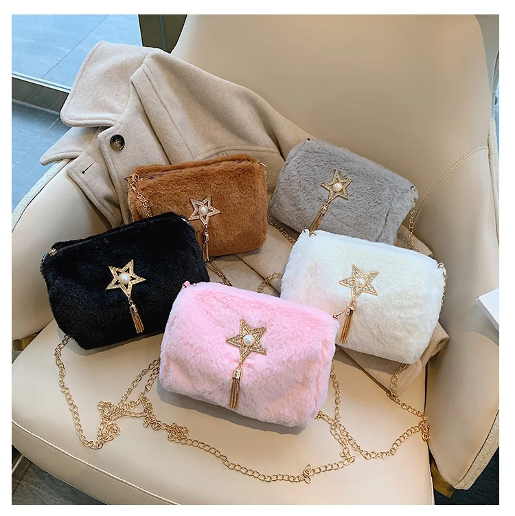 

cute purse elegant ladies elegant women girls bags furry fluffy fur 2020 shoulder hand bags 2020 women ladies