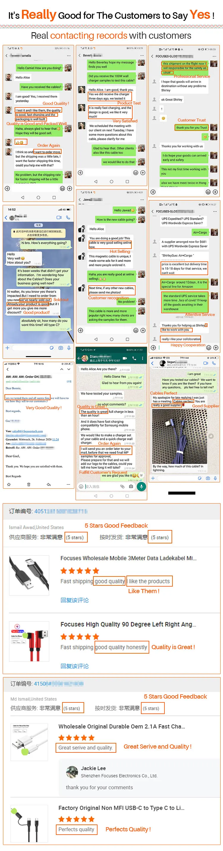 Focuese High Quality Nylon Fabric Braided 3.5mm Male to Male Jack Aux Audio Cable for Car  Headphone Aux Cable