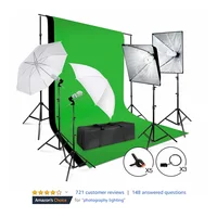 

Photography Video Photo Studio Photo Shooting Kit with Background Support System & Umbrella Softbox Lighting Kit