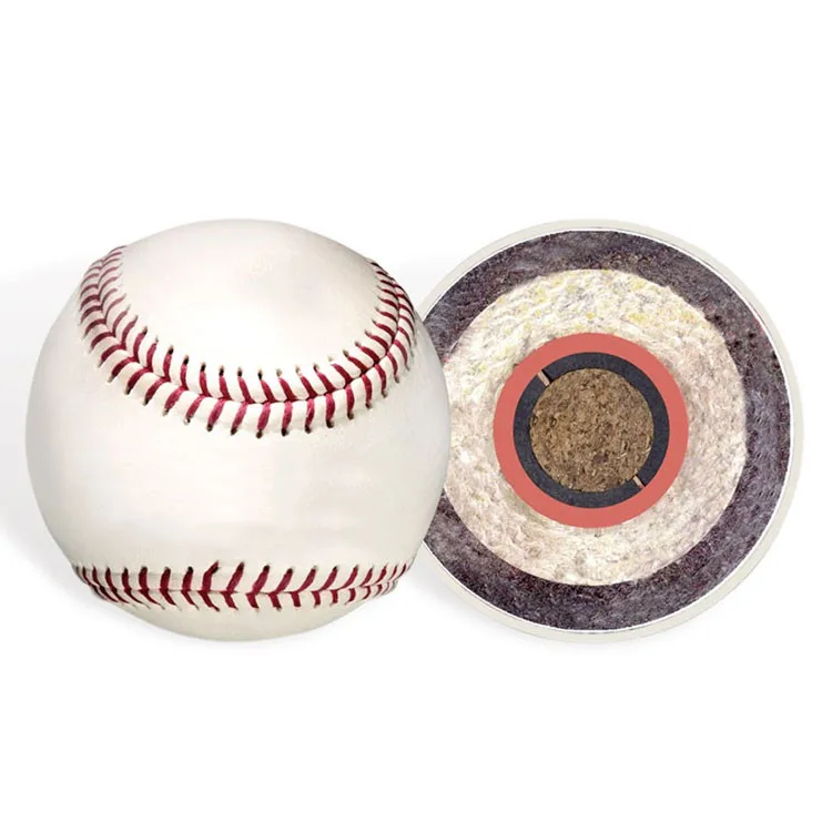 

High quality Standard Size College Official Professional game 9" cowhide cow leather Baseball for sale