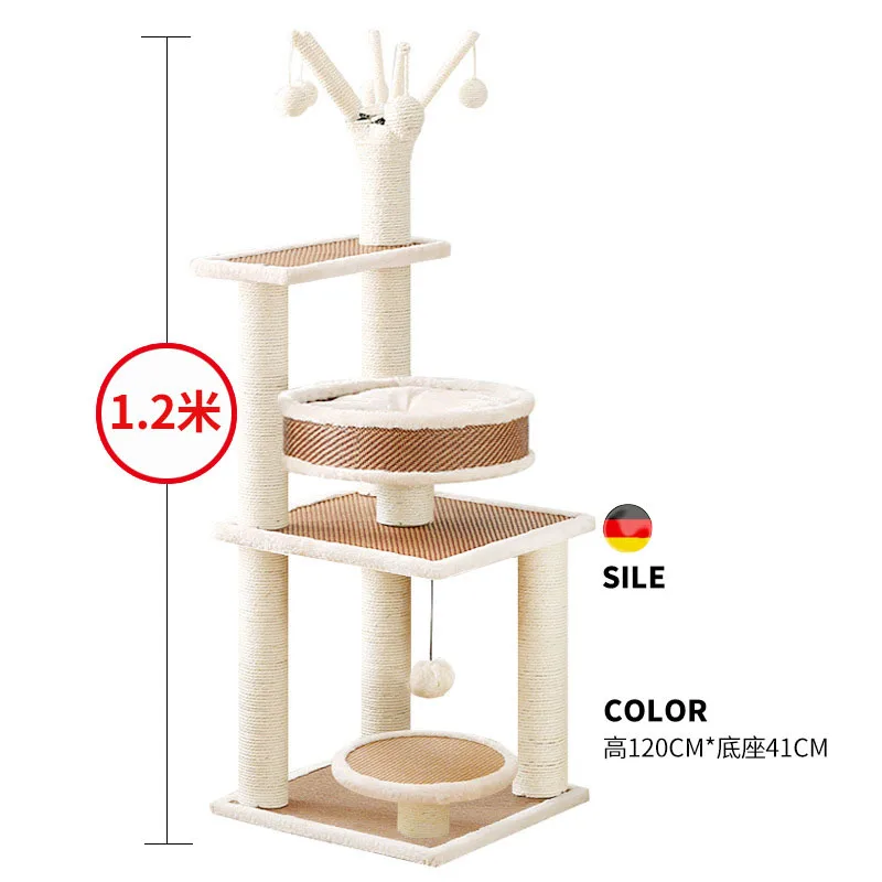 

sisal small cat scratching column board Cat climbing frame cat tree toy