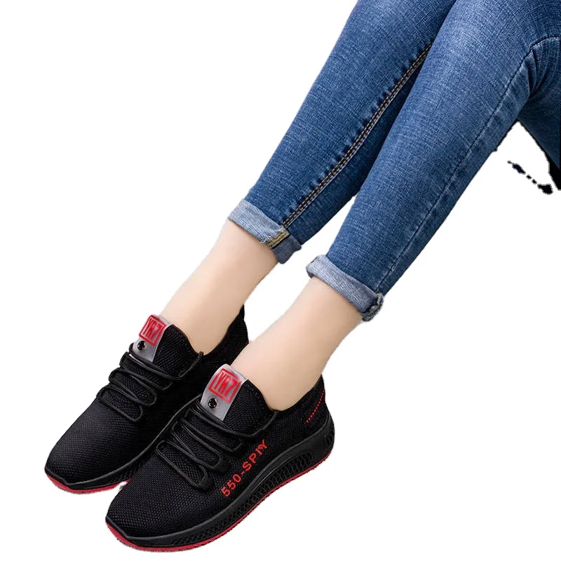 

New Products to Sell Latest Flat Shoes for Women Cheap Price Light Sport Shoes, 3 colors