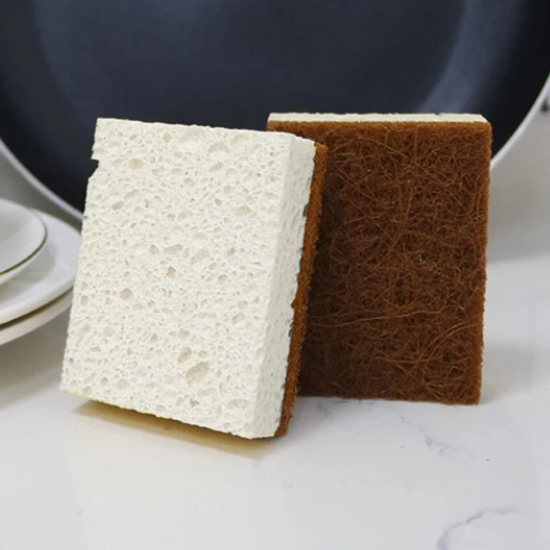 

2023 Popular Eco Eco Non-scratch Scouring Pad For Dish Kitchen Cleaning Sponge Cellulose Coconut Kitchen Scrubber
