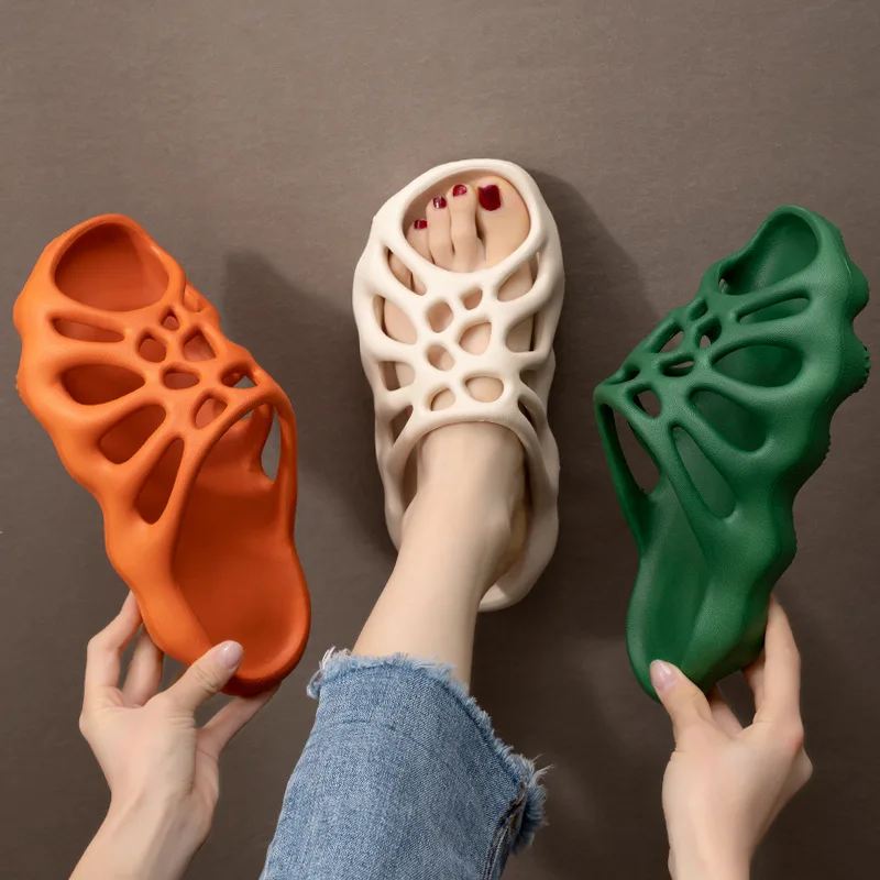 

Outer wear thick-soled summer fashion seaside beach shoes casual spider web sandals and slippers women