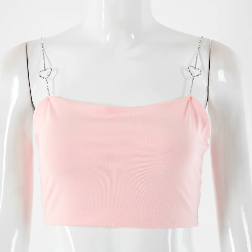 

New fashion all-match top women sexy diamond-enclose halter back and navel wrap top, Customized color