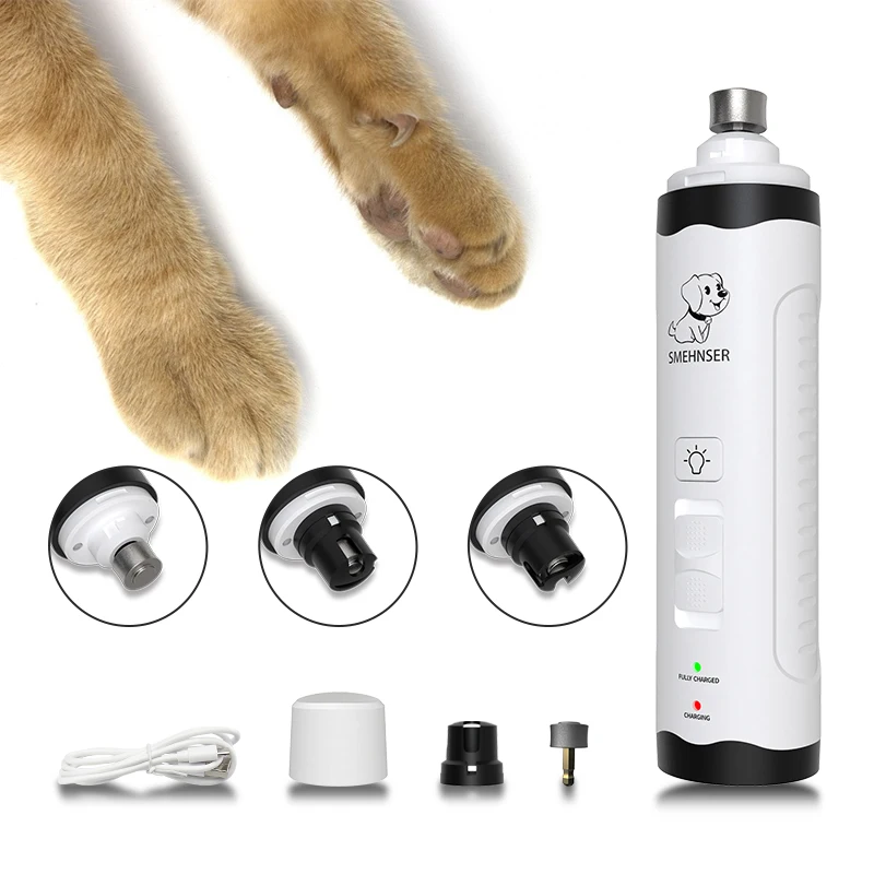 

New Design LED Light Dog Nail Grinder 2 Speed USB Charging Electric Pet Nail Trimmer Low Noise Powerful Painless Paw Grooming