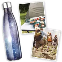 

Eco friendly reusable Custom colorful vacuum insulated flask double wall stainless steel cola shape drinking sport water bottles