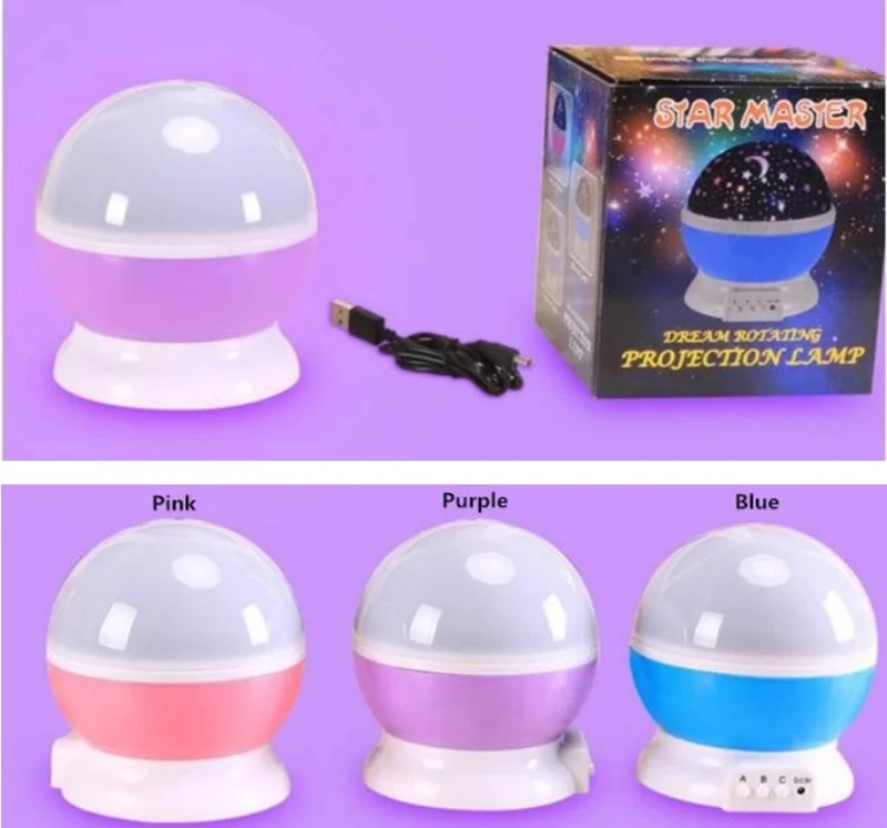 360 Degree Romantic Moon Star Night Rotating Projector Buy Starry