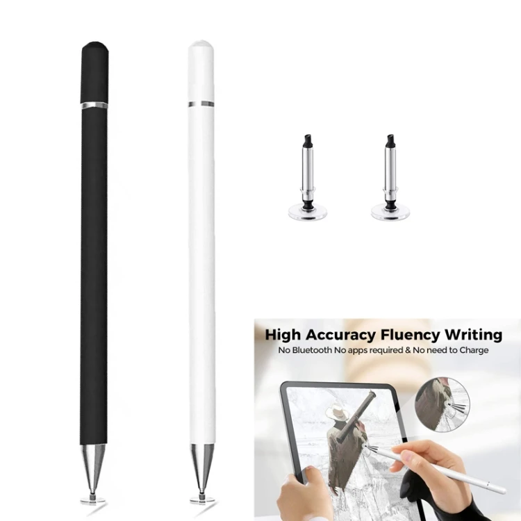 

Free Sample High Accuracy Single Use Magnetic Suction Passive Capacitive Pen Mobile Phone Touch Stylus With 2 Pen Head