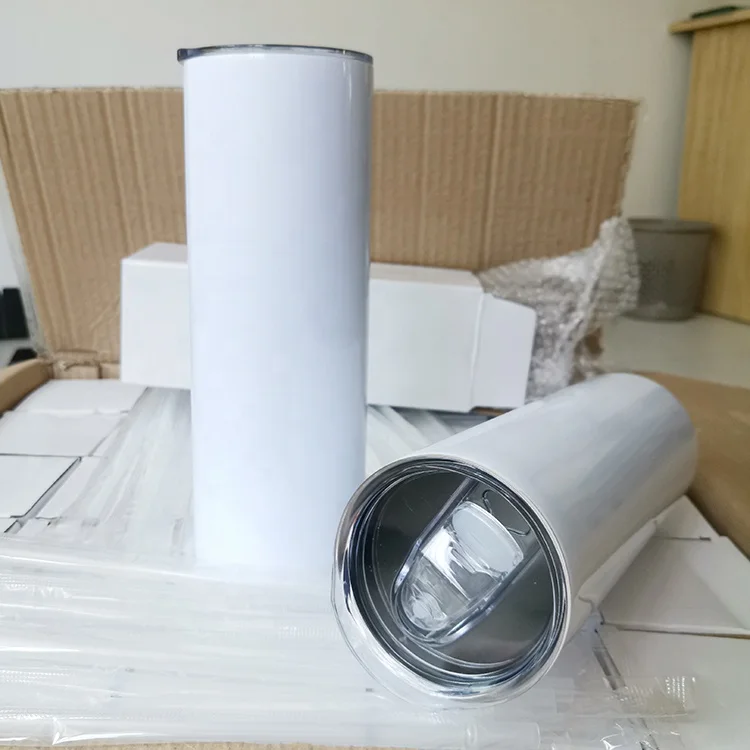 

DIY 20oz straight sublimation blanks skinny tumbler insulated stainless steel straight tumbler sublimation blanks with straw