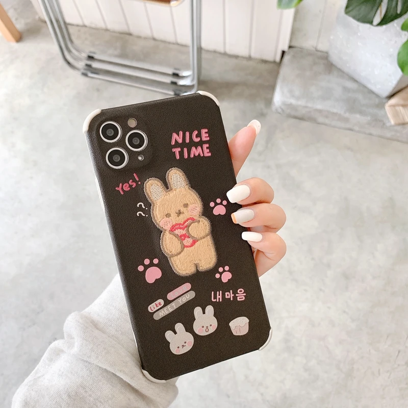 

New style cute Rabbit Korea Fresh Phone Case for iphone 7/8x/11/12/12pro