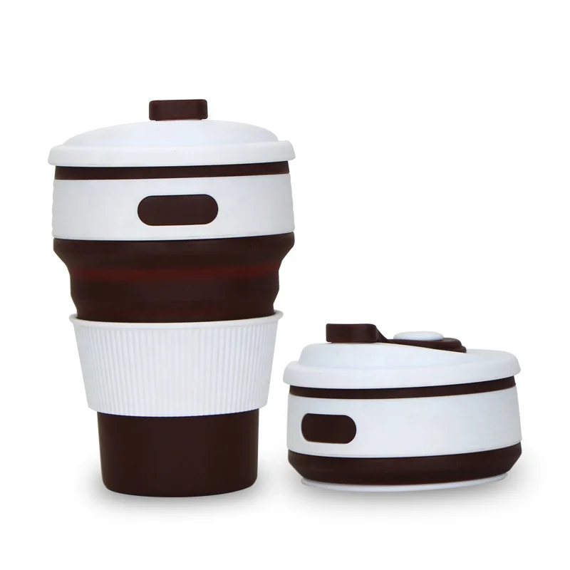 

350ml 12oz Popular Black Collapsible Travel Coffee Cup Wholesale, Multiple color