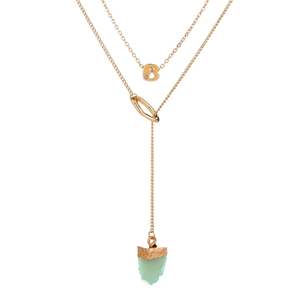 

2021 New Fashion Jewelry Popular Style God Color Link Chain Layer Necklace For Women Wholesale Price Choker Necklace Pendant