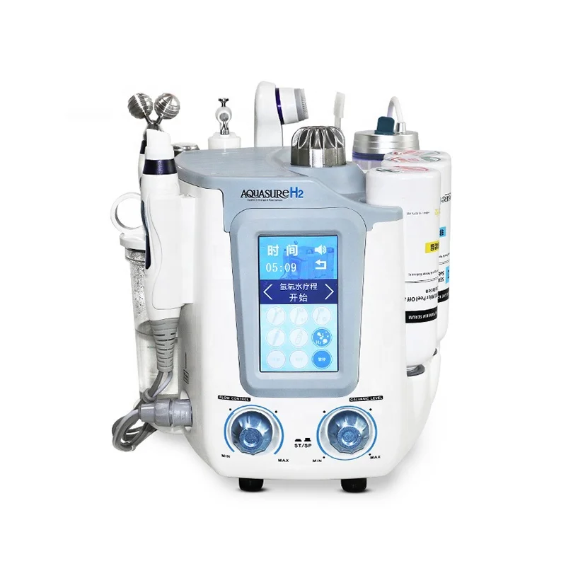 

6 in 1 Face Cleaning skin rejuvenation water oxygen small gas bubble, White