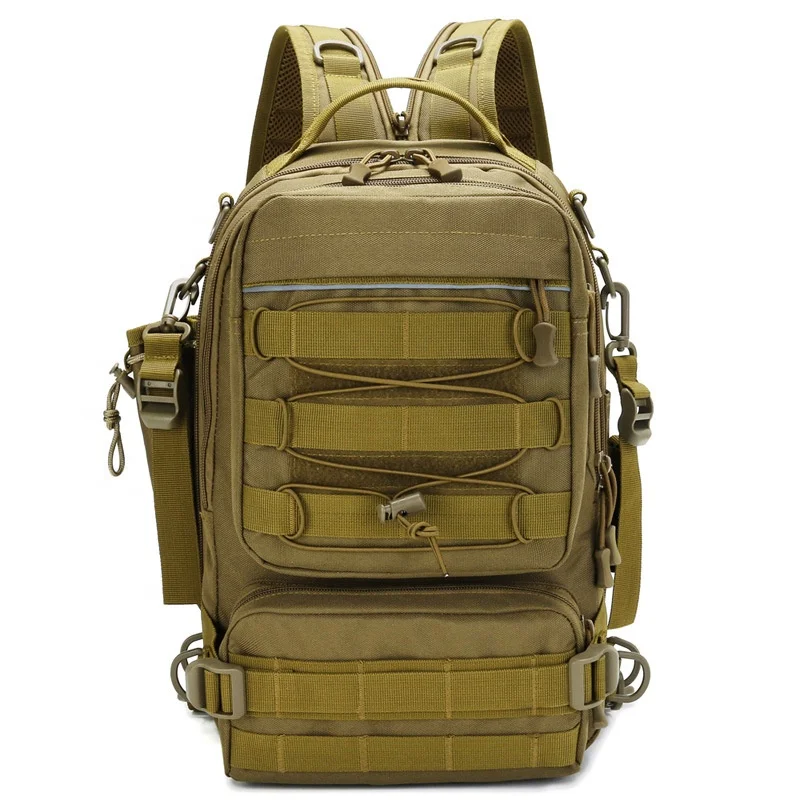 

AJOTEQPT Single Outdoor Fishing Bag Men's Camouflage Multifunctional Backpack