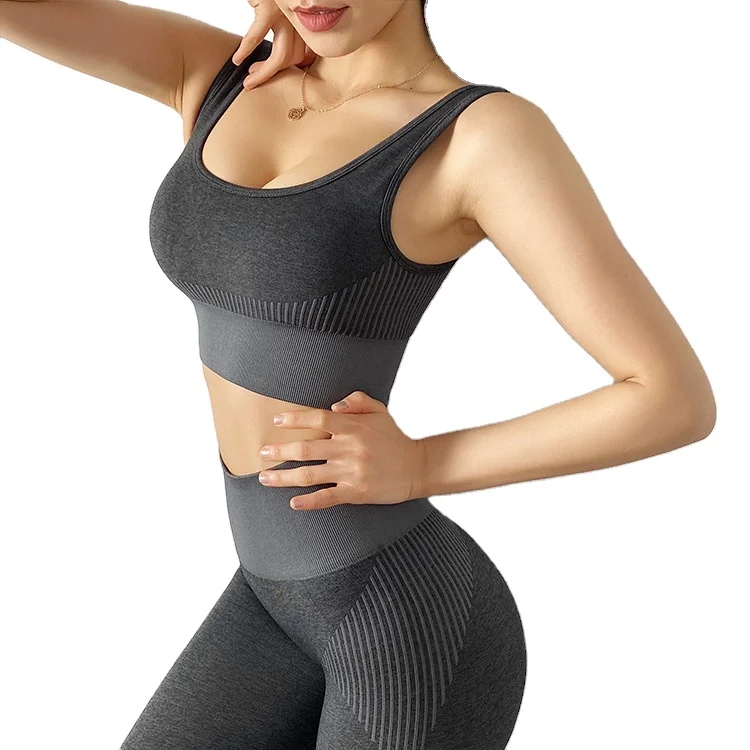 

New Comfortable Breathable Gym Clothes Sports Wears Women High Quality Yoga Set, Customized colors