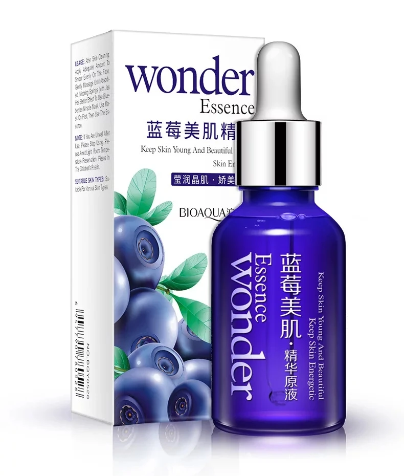 

Effect Plant Extract Anti Wrinkle Facial Serum Sodium Hyaluronate Serum 15ML Blueberry Wonder serum For Face Skin Care