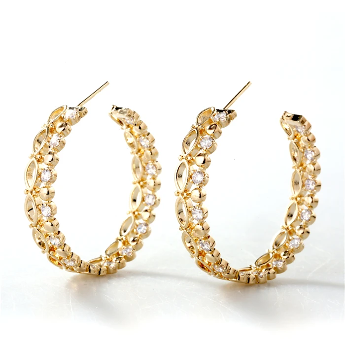 

XuQian New Free Shipping Big Hoop Earrings for Wedding and Birth, Silver&gold