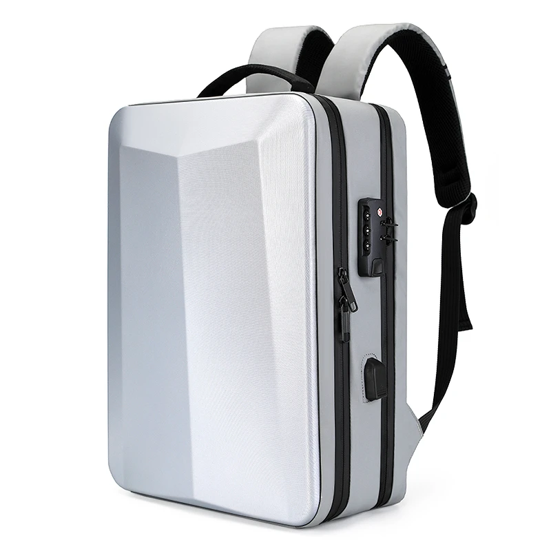 

2022 Business Shell Anti-theft 17.3 inch Men's Backpack Waterproof ABS Laptop Backpack Bag