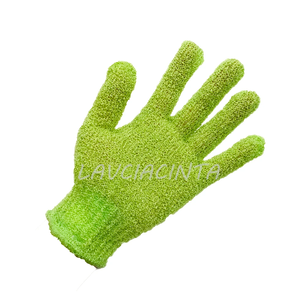 

Green Exfoliating Bath Gloves Mitt Shower Nylon Body Cleaning Scrubber Massage Dead Skin Cell Remover Hot Selling