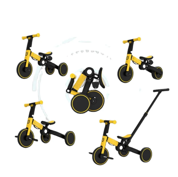 

Children's balance bike folding child yo three-in-one bike, Yellow