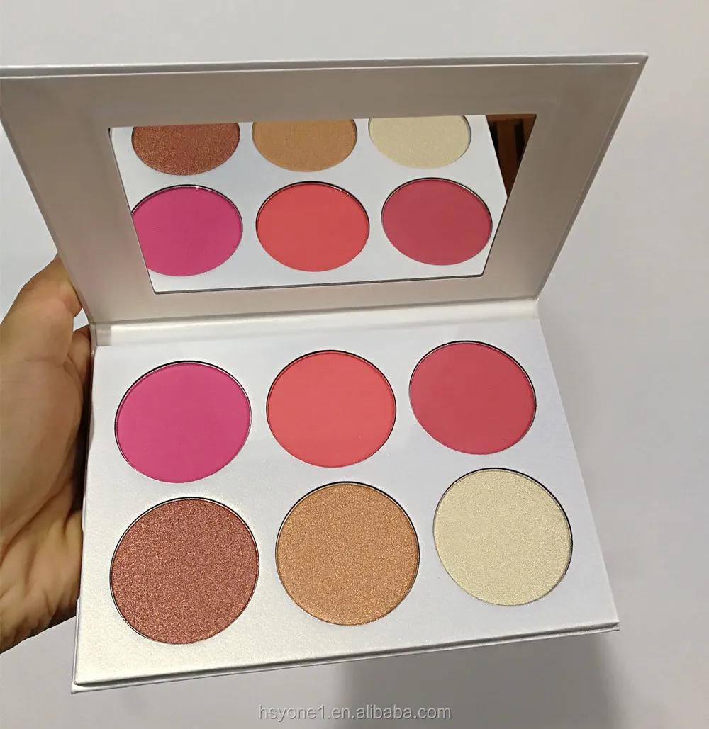 

Fully stocked high pigment single color blush palette professional, 6colors