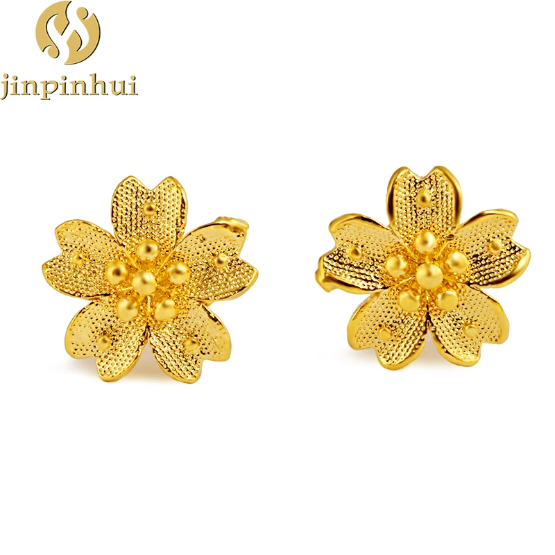 

Jinpinhui jewelry wholesale cross-border popular jewelry simple earrings without inset gold-plated earrings