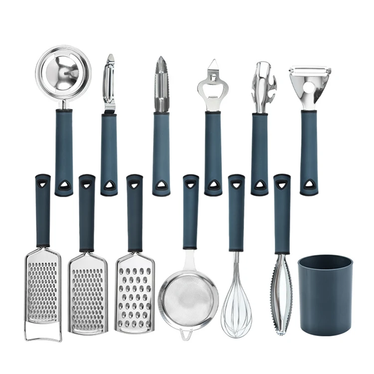 

BBA95 12-piece/set Gourd Can opener Kitchen Cooking Gourmet Kitchenware Stainless steel Home Kitchen Tools Grater